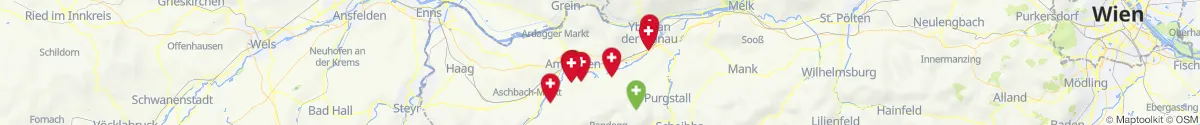 Kartenansicht für Apotheken-Notdienste in der Nähe von Sankt Georgen am Ybbsfelde (Amstetten, Niederösterreich)